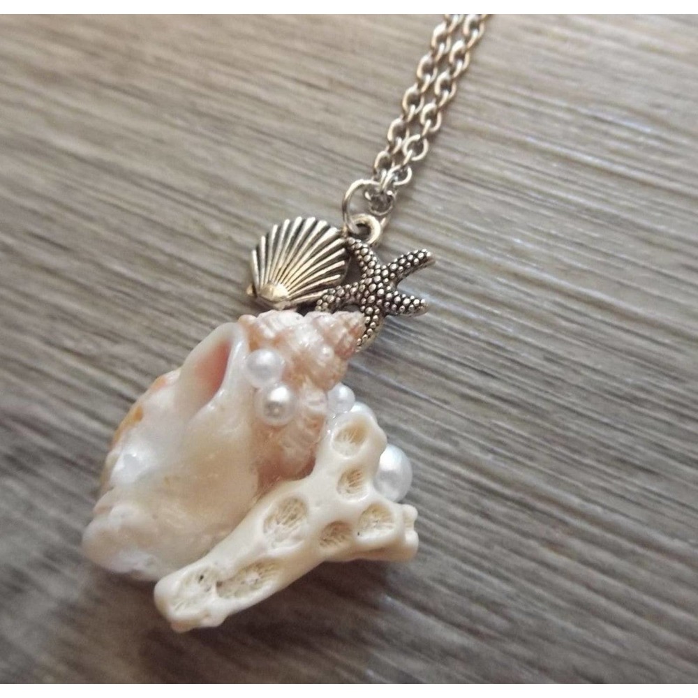 Mermaid Sea Shell Boho Necklace Hippy